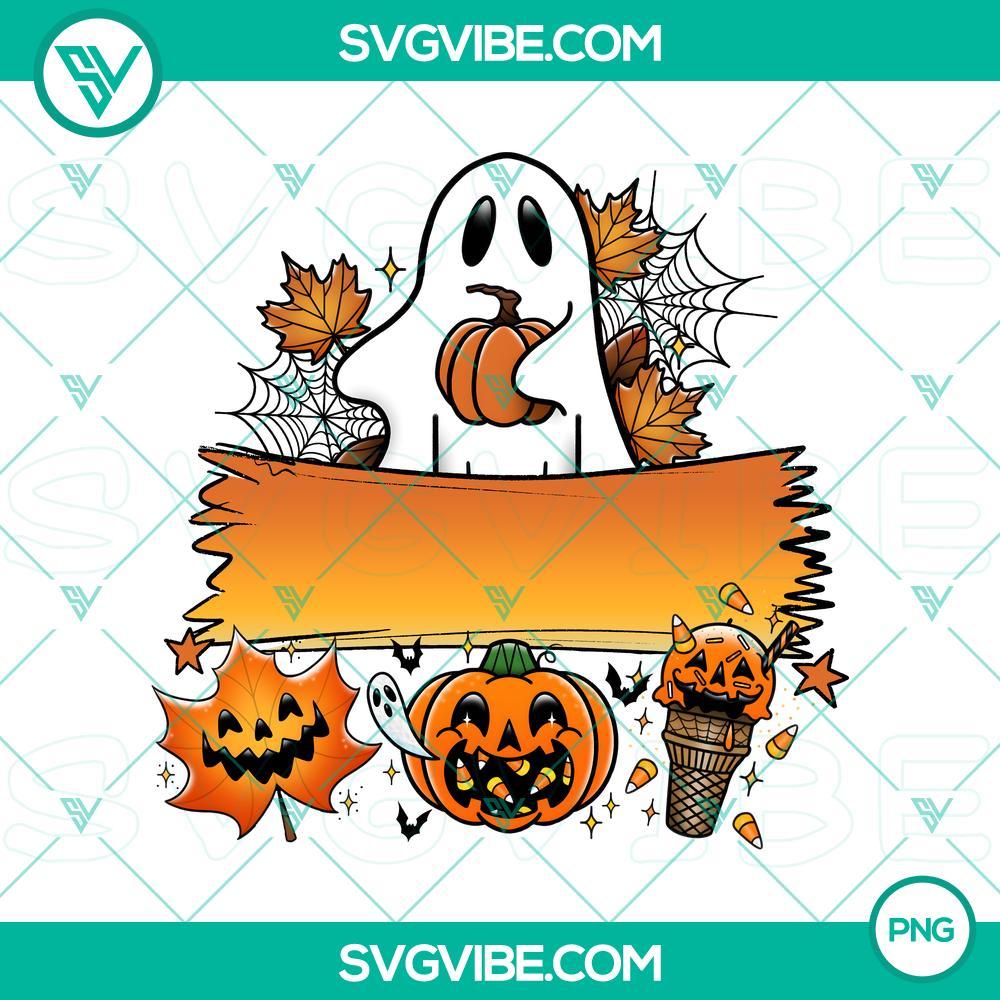 halloween boo pumpkin banner fall frame png mockup