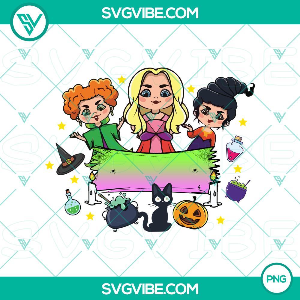 custom hocus pocus halloween banner png with name mockup