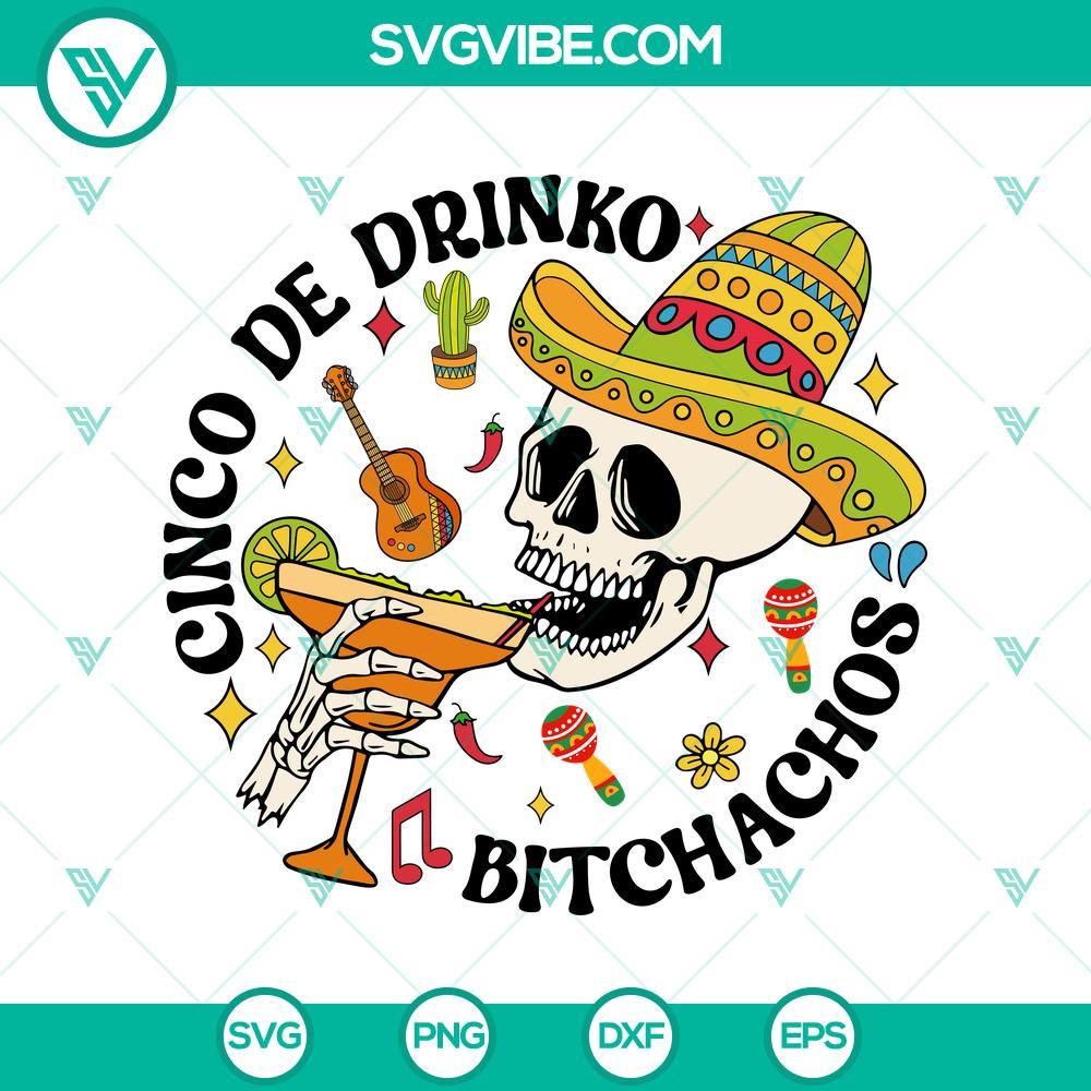 cinco de drinko friends skull mexican party svg may 5th celebration svg mockup