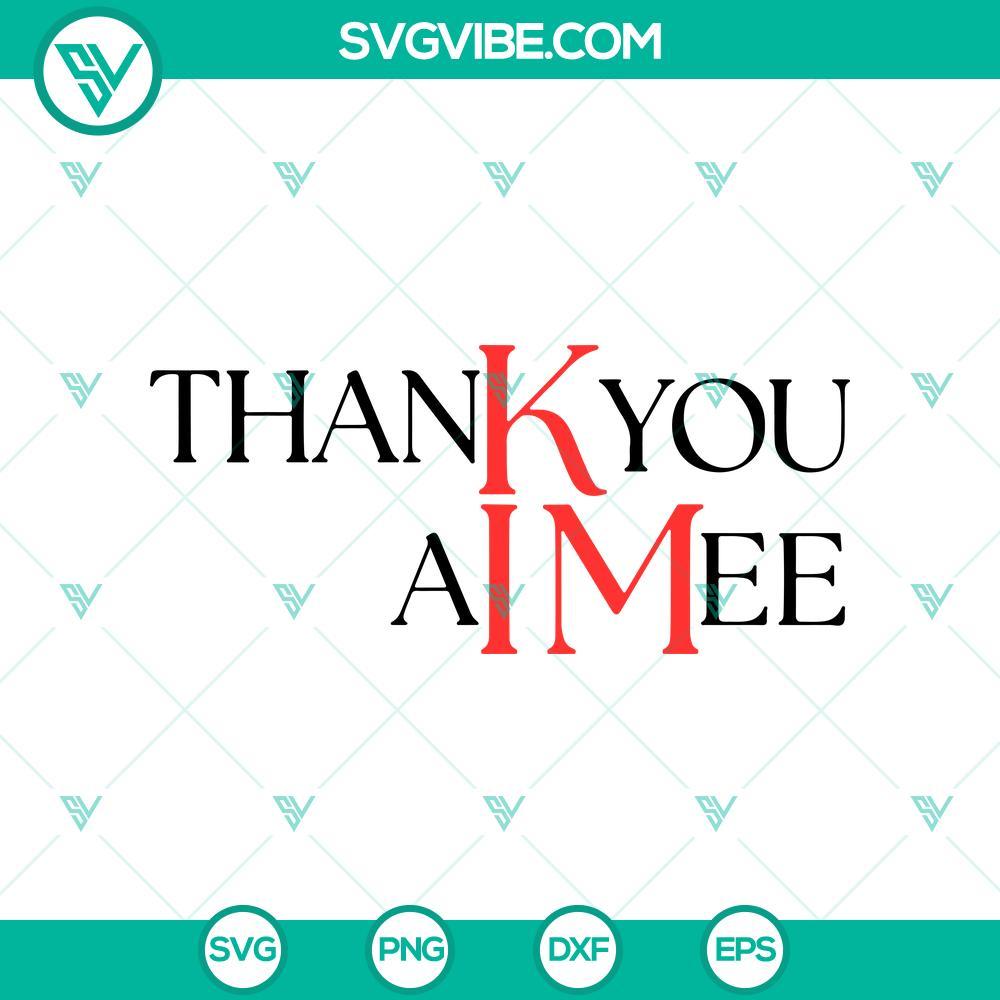 thank you aimee taylor swift tortured poets svg mockup