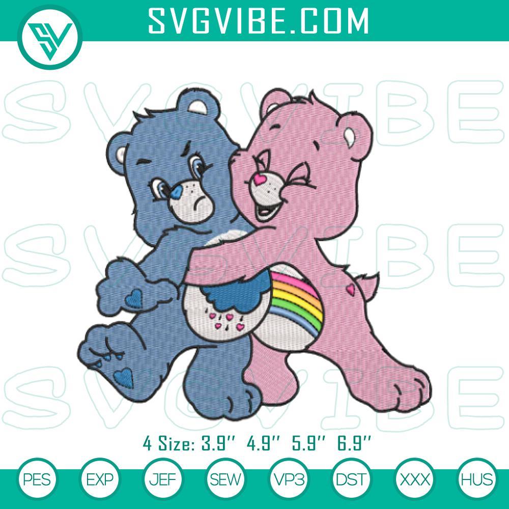 care bears grumpy cheer bear embroidery patterns mockup