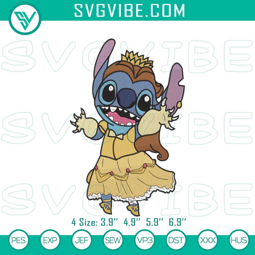 beauty beast princess stitch patterns embroidery files mockup