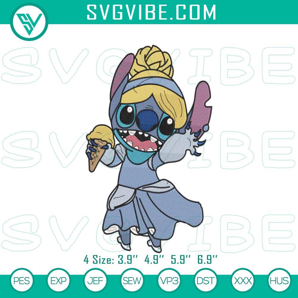 cinderella disney princess stitch embroidery patterns mockup