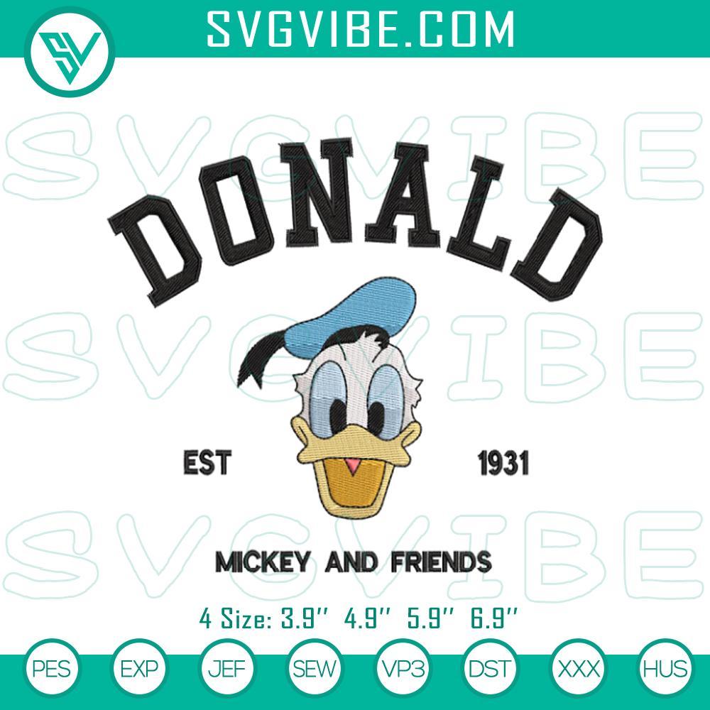 donald duck stitch pattern mickey friends embroidery design mockup