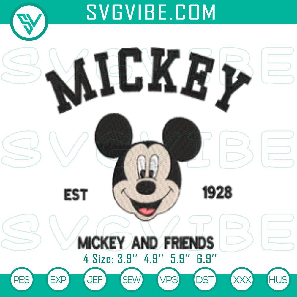 mickey friends embroidery patterns mouse design files mockup