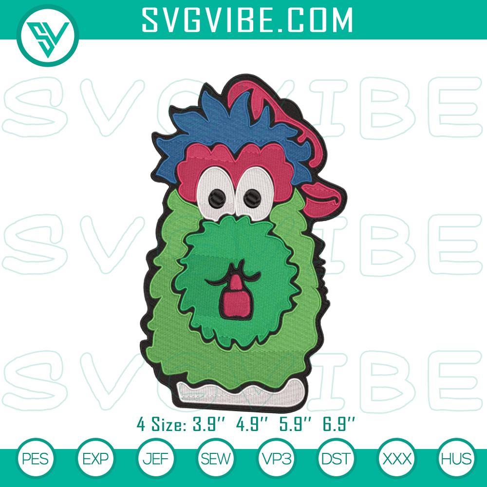 phillie phanatic icon embroidery patterns mockup