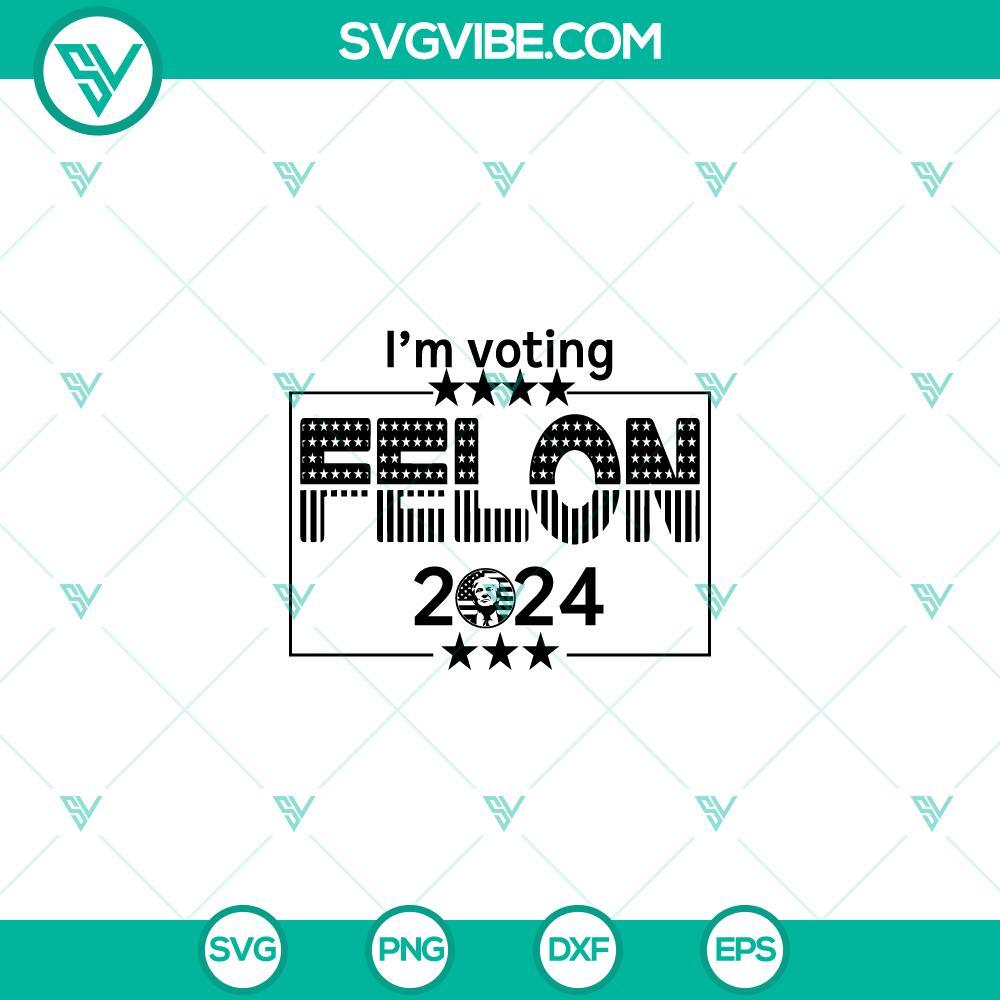 silhouette i m voting felon 2024 svg png mockup