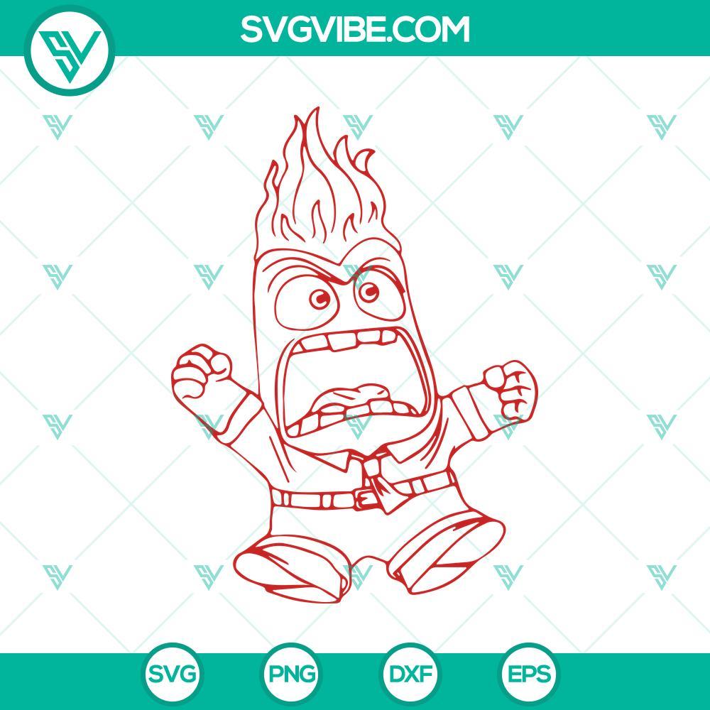 anger inside out 2 svg digital files silhouette anger inside out 2 svg cricut mockup