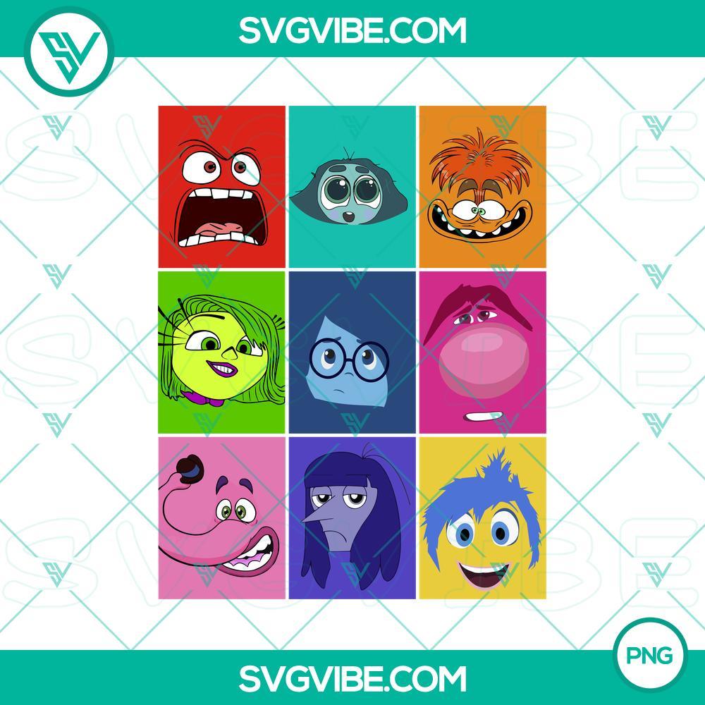 inside out 2 faces png anger joy ennui envy anxiety sadness disgust bing bong embarrassment png mockup