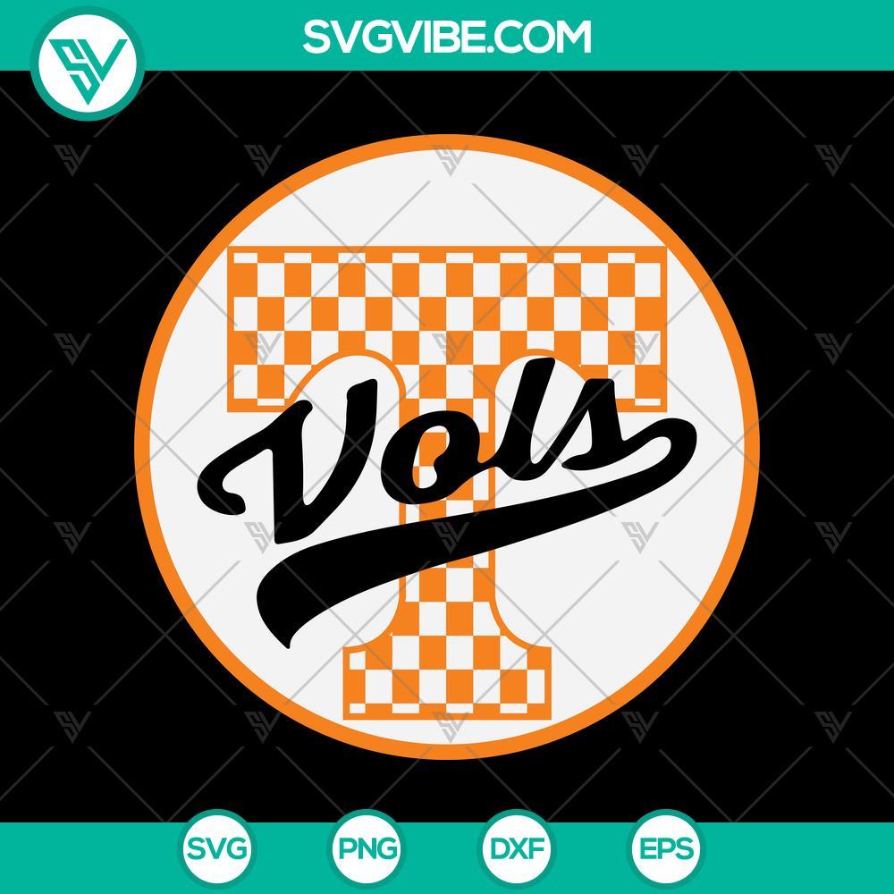 checkered orange tennessee volunteers svg tennessee vols svg png mockup