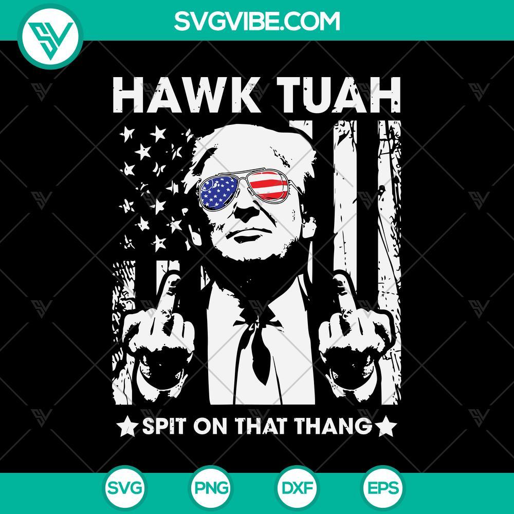 donald trump hawk tuah spit on that thang svg png silhouette vector mockup