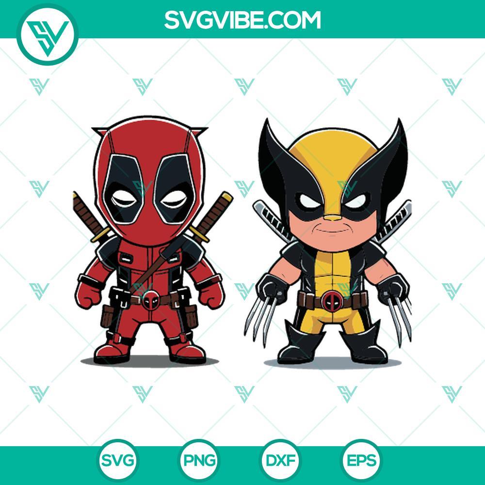 deadpool and wolverine chibi svg deadpool and wolverine svg png mockup