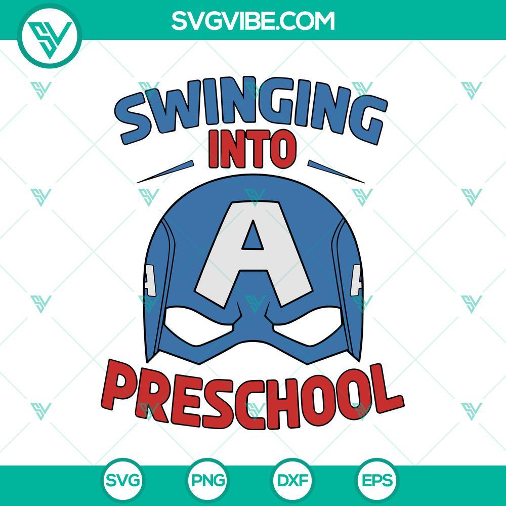 captain america swinging into 3rd grade svg superhero back to school svg png mockup