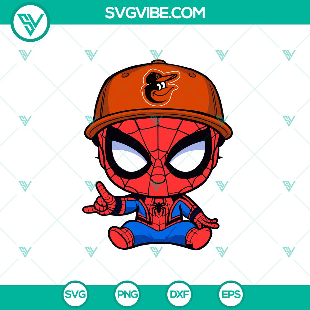 baby spiderman baseball baltimore orioles