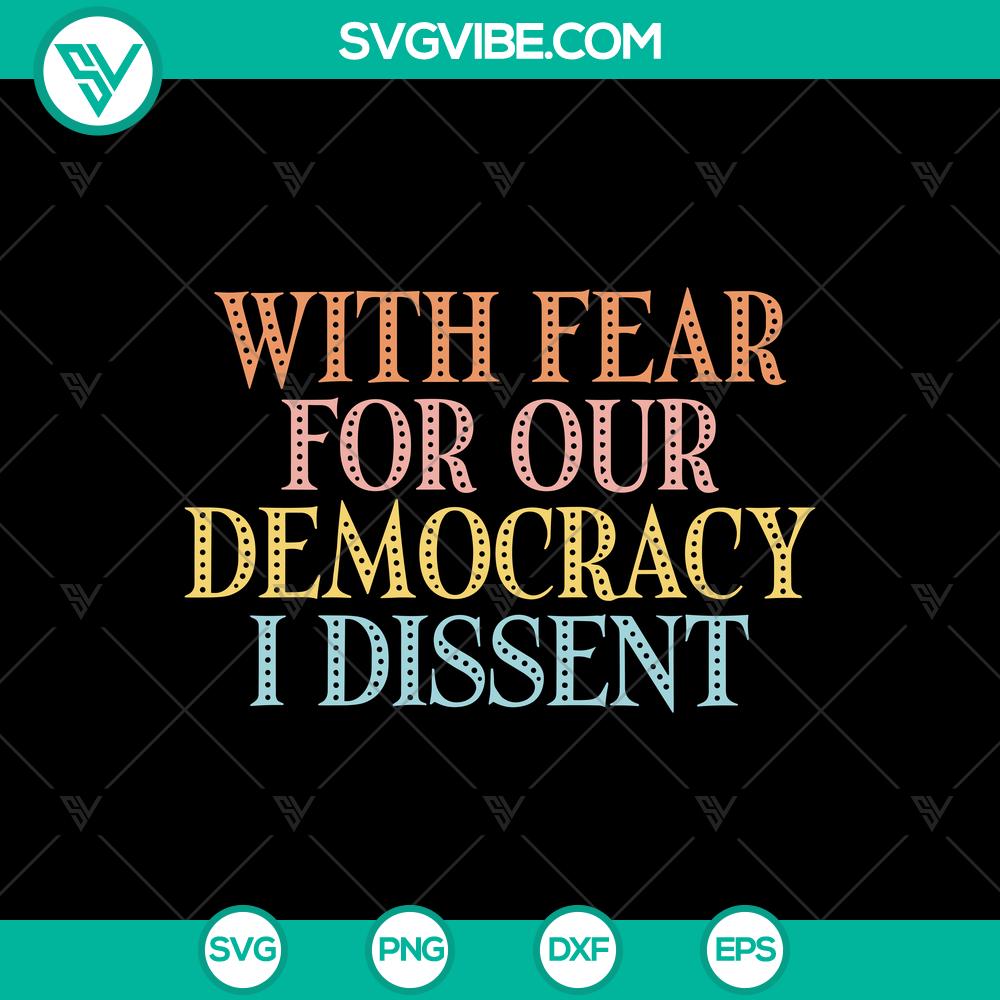 vintage with fear for our democracy svg