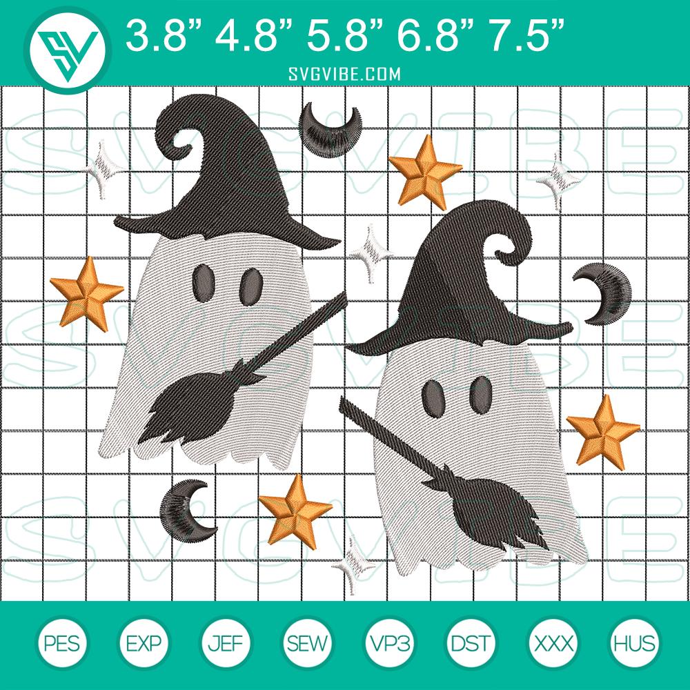 ghost witch%2C cute ghost%2C halloween embroidery design