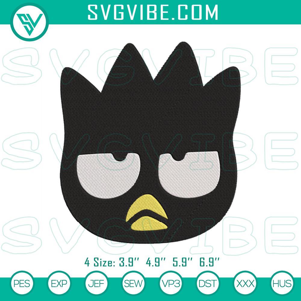 bad badtz maru face embroidery design files mockup