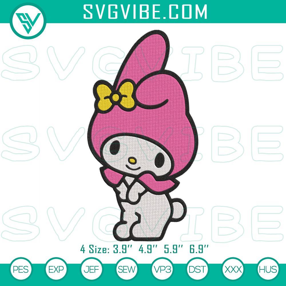 my melody embroidery design files mockup