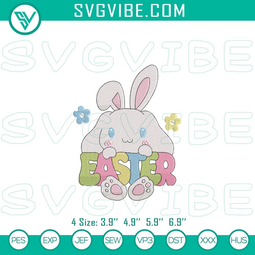 kawaii cinnamoroll easter bunny embroidery designs hello kitty character happy easter day embroidery files mockup