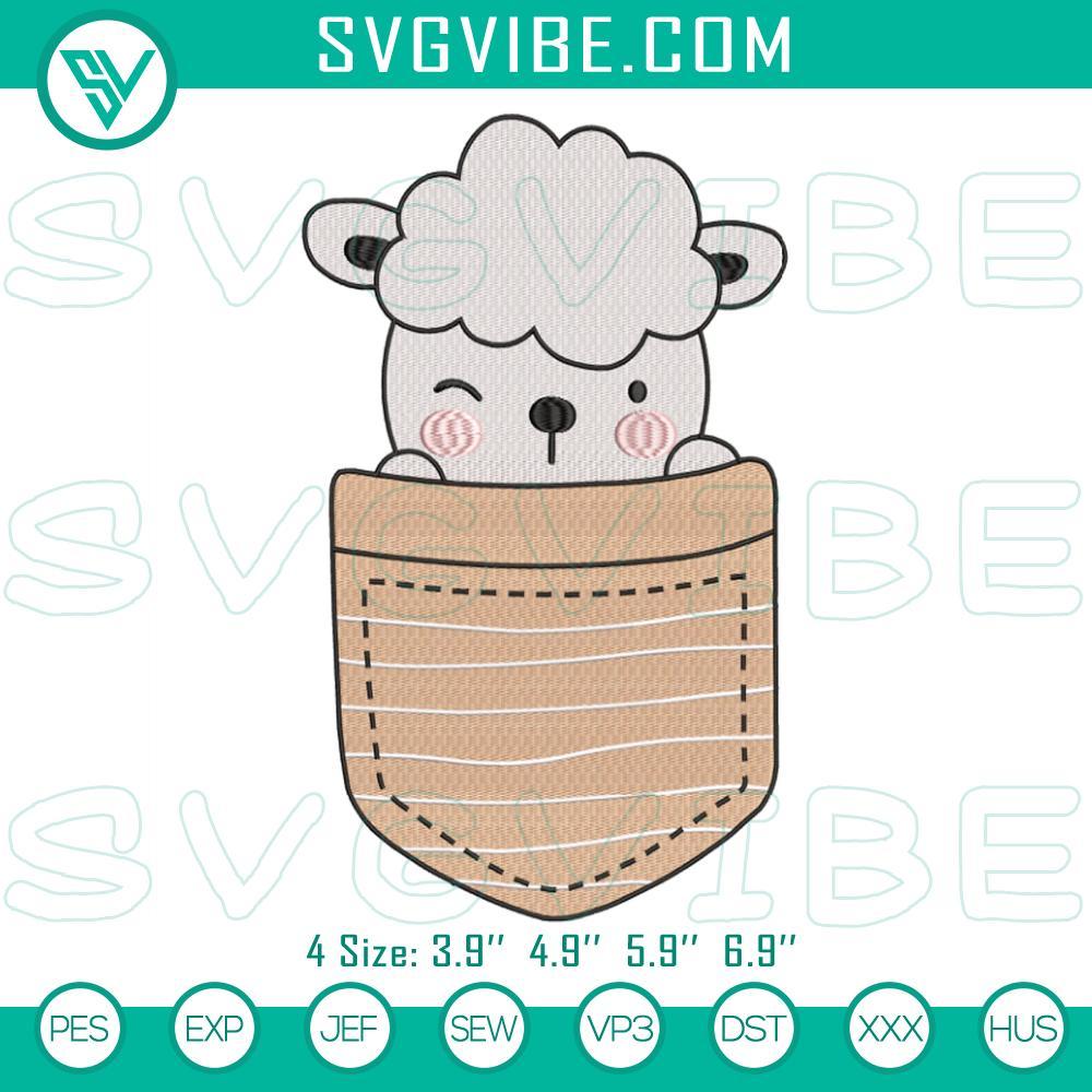 pocket sheep embroidery designs sheep embroidery design file mockup