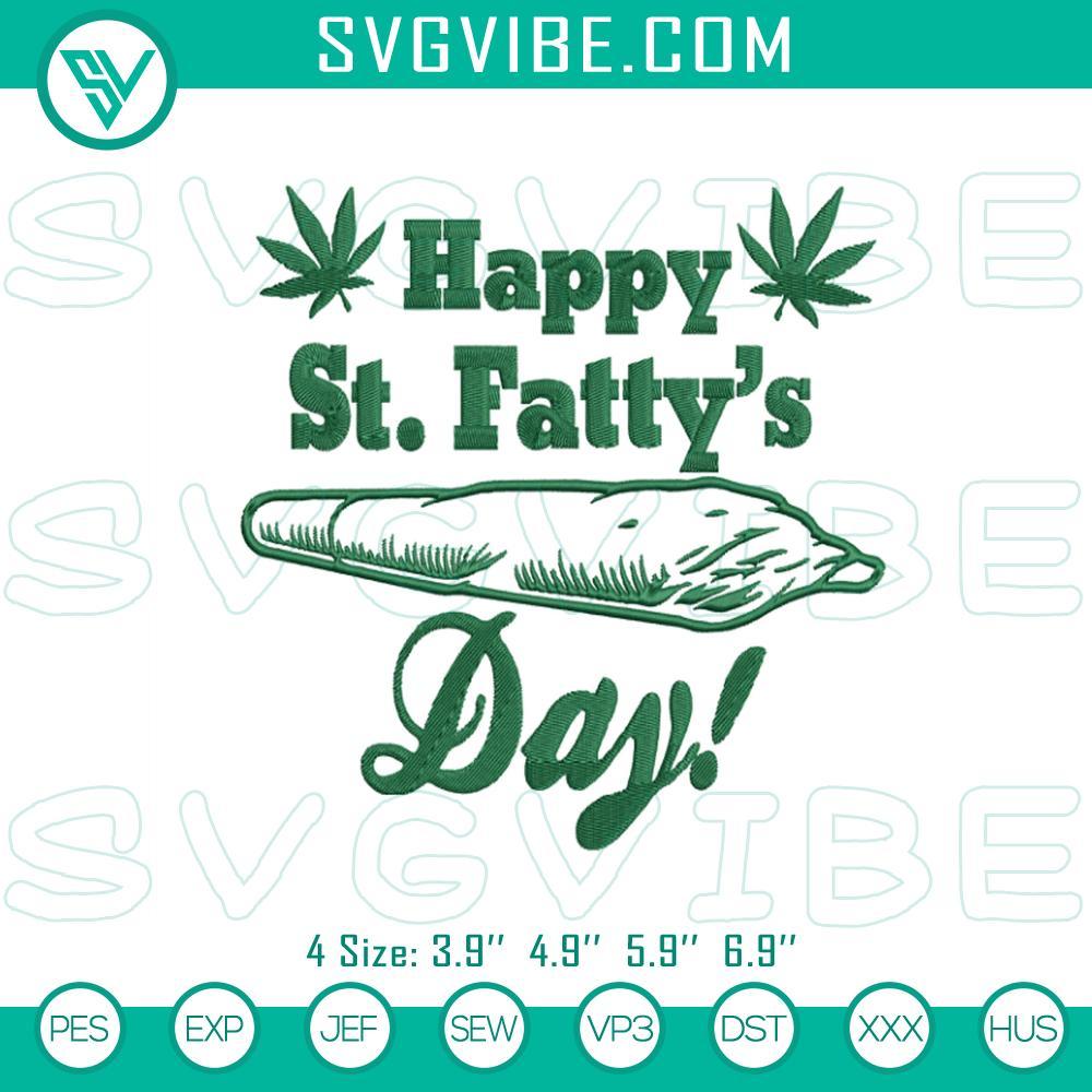 happy st fatty s day embroidery designs cannabis patrick s day embroidery designs mockup