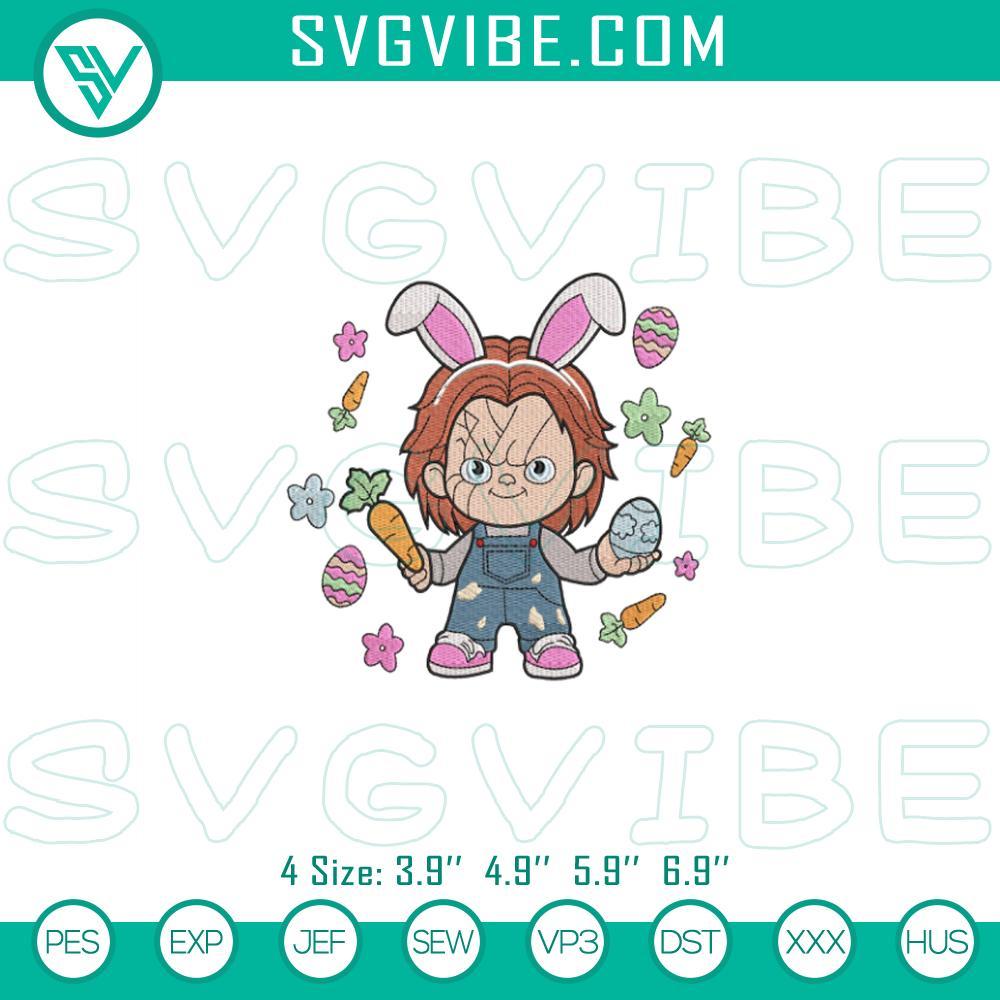 chucky easter embroidery design horror easter embroidery pattern mockup