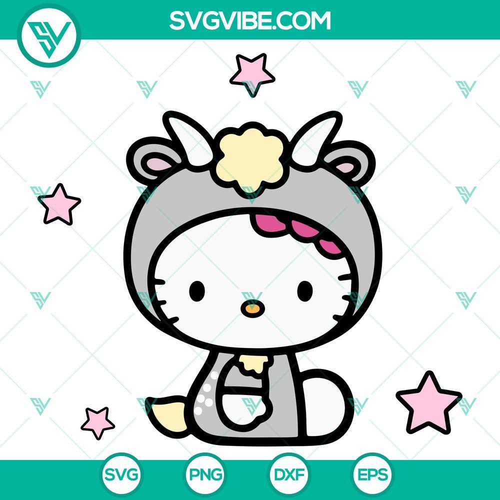 hello kitty capricorn svg baby hello kitty svg kawai kitty svg mockup