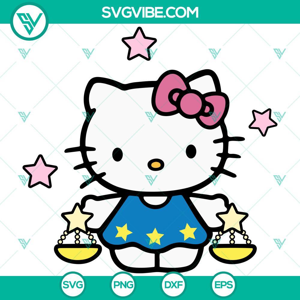 hello kitty libra svg blue kitty svg hello kitty pink bow svg mockup