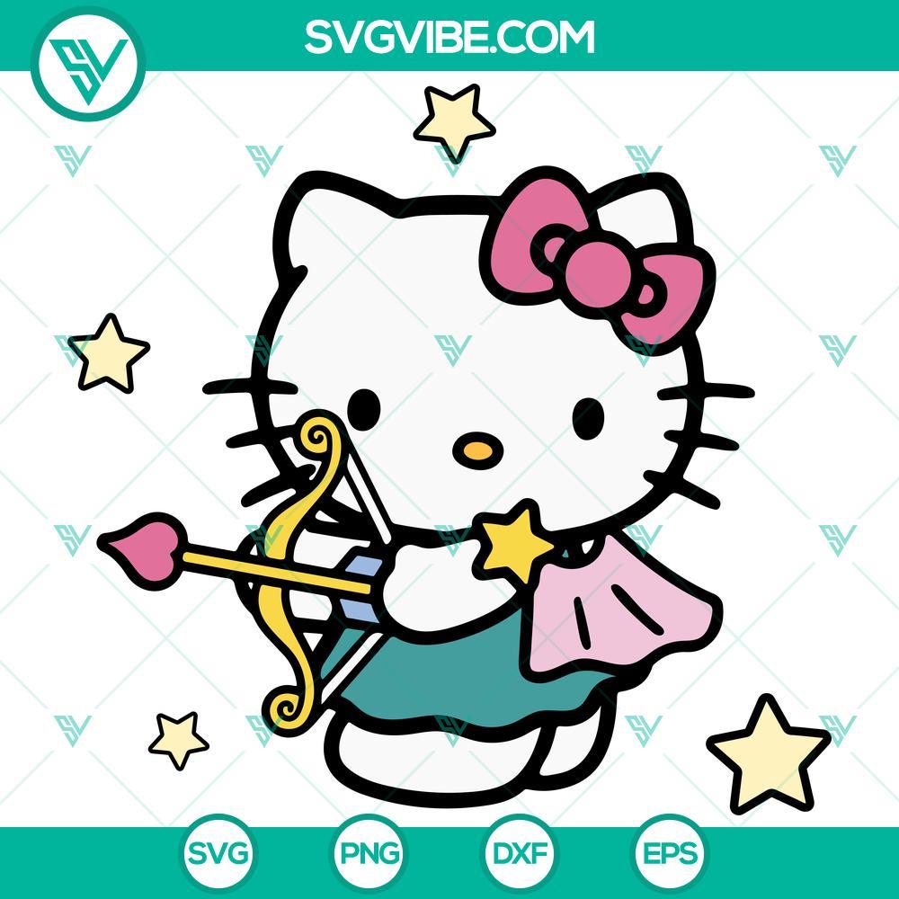 hello kitty sagittarius svg archery hello kitty svg sweet kitty bow svg mockup