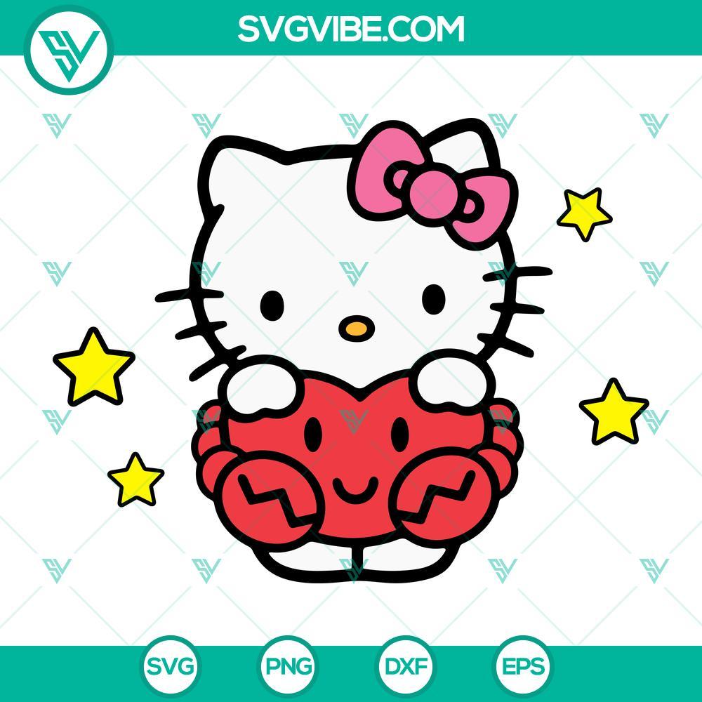 hello kitty zodiac sign svg hello kitty with crab svg hello kitty sweet svg mockup