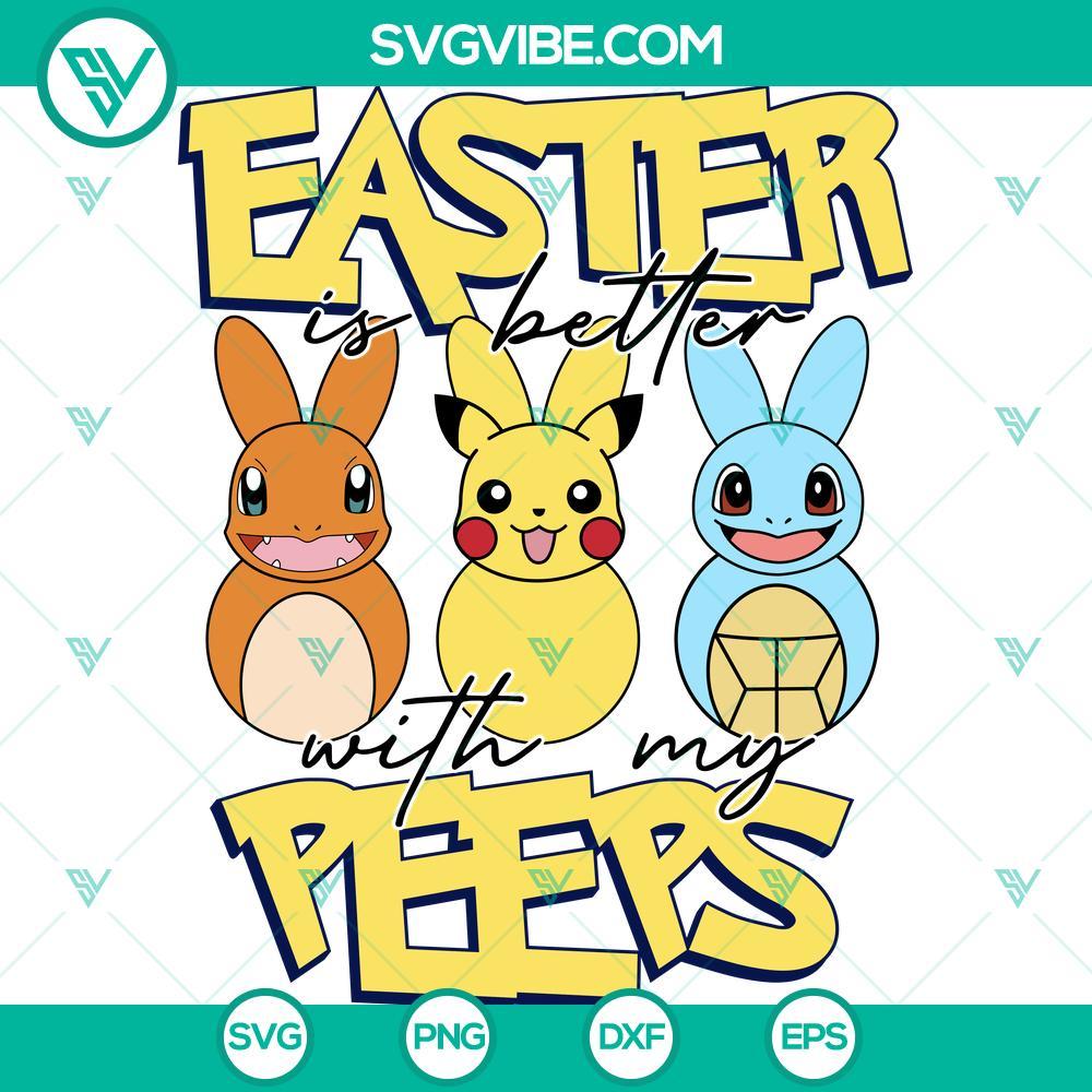 pokemon easter is better with my peeps svg pikachu easter bunny svg pokemon happy easter svg mockup