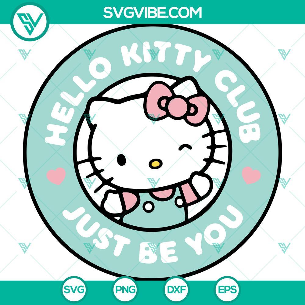 hello kitty club svg just be you kitty svg cute kitty heart svg mockup