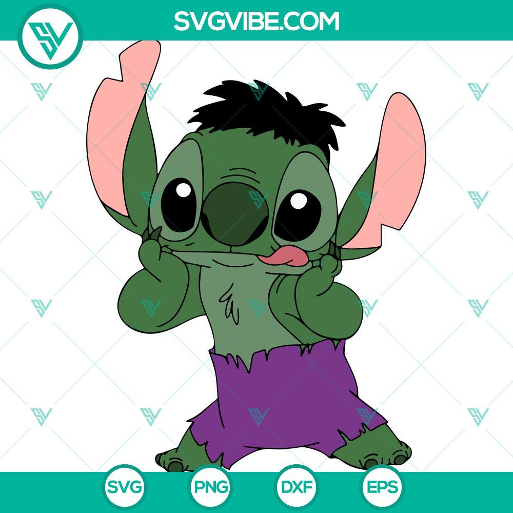 hulk stitch svg png eps dxf file mockup