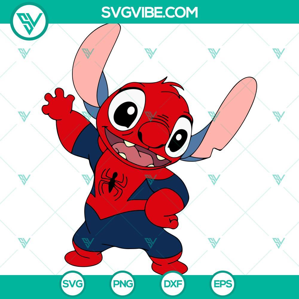 stitch spiderman svg png eps dxf file mockup