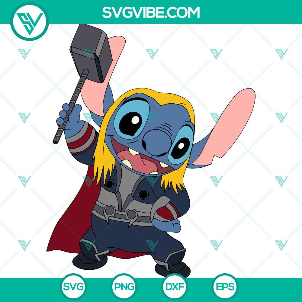 thor stitch svg superhro marvel stitch svg cute stitch avenger svg png eps dxf file mockup