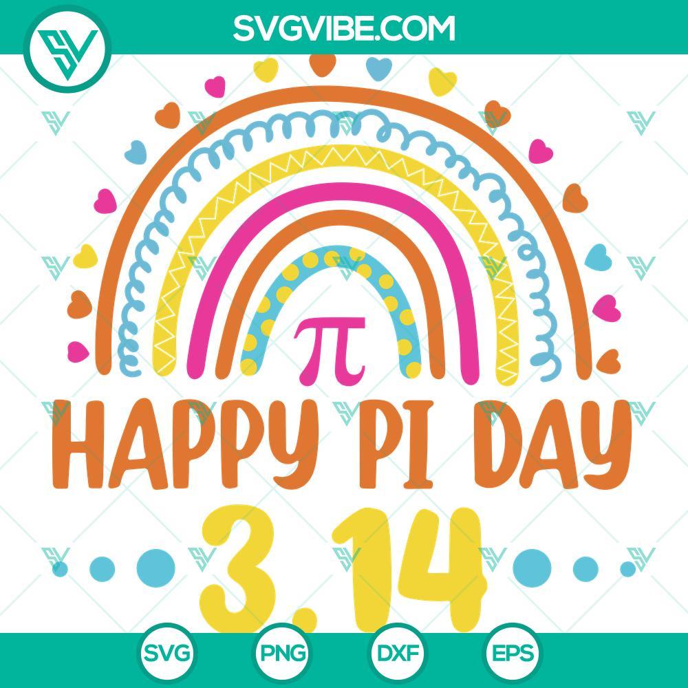 happy pi day svg 3 14 pi rainbow svg png dxf eps mockup