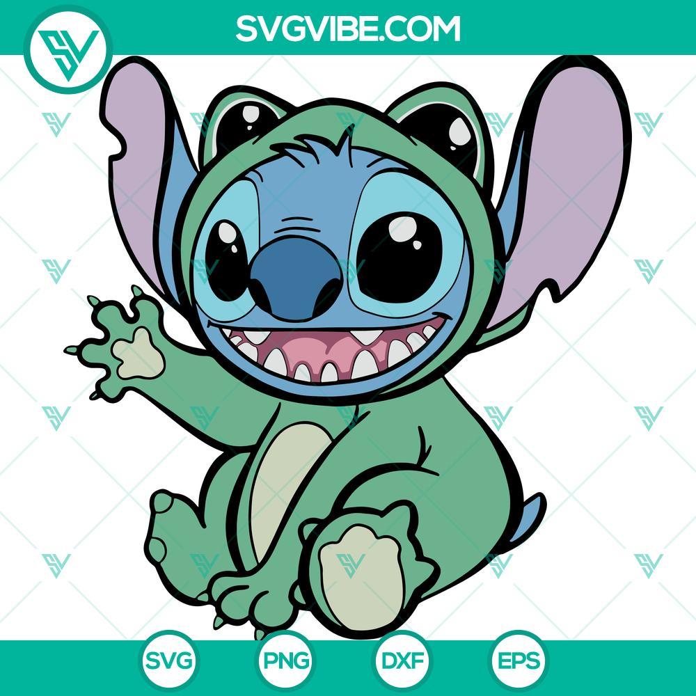 disney stitch green frog svg cute disney stitch svg mockup