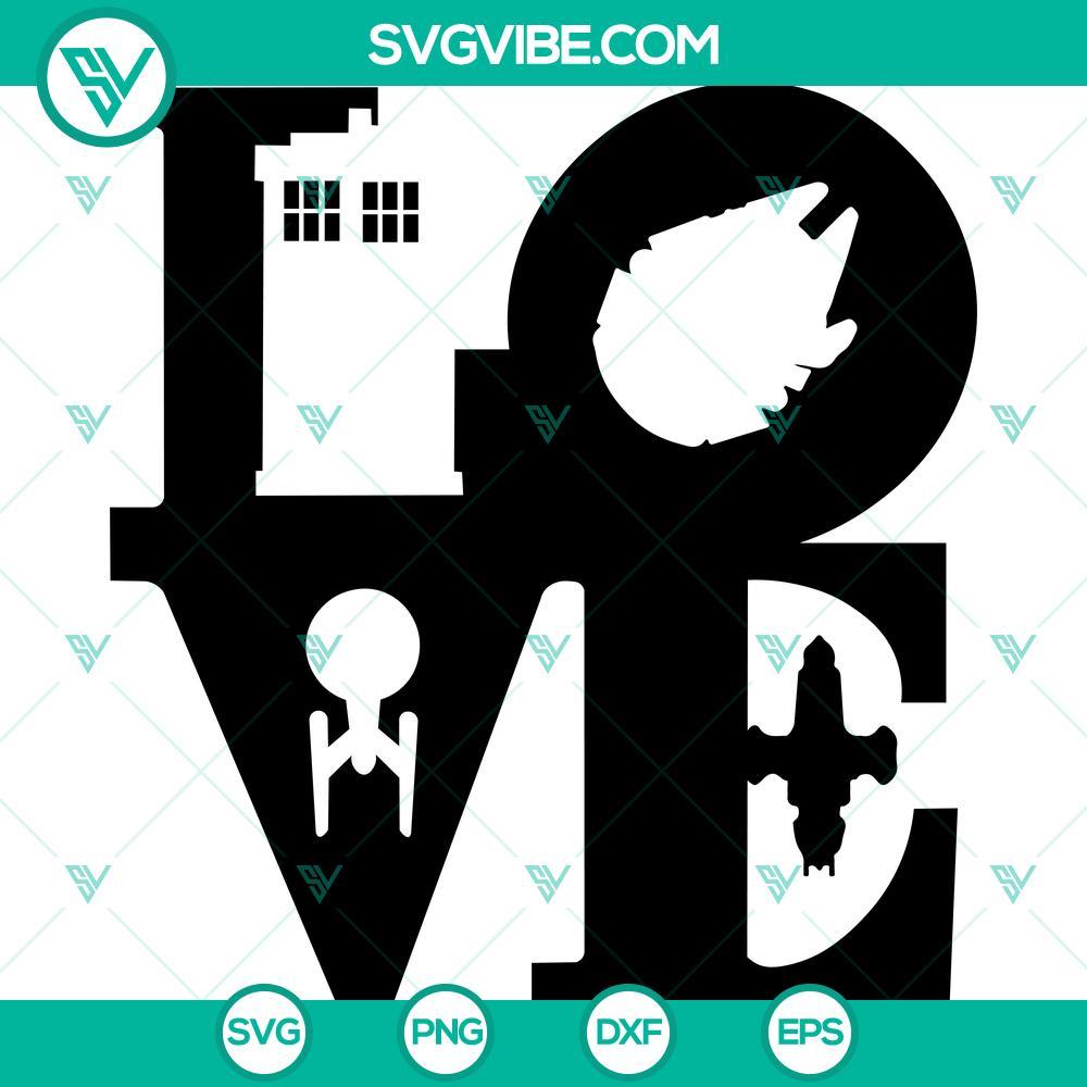 love sci fi svg doctor who and star wars svg png dxf eps mockup