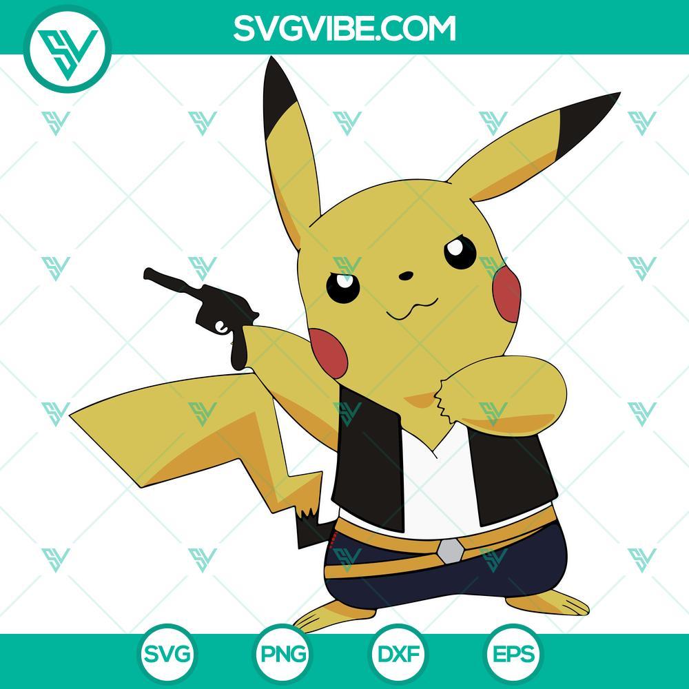 pikachu han solo star wars svg pokemon star wars svg png dxf eps mockup