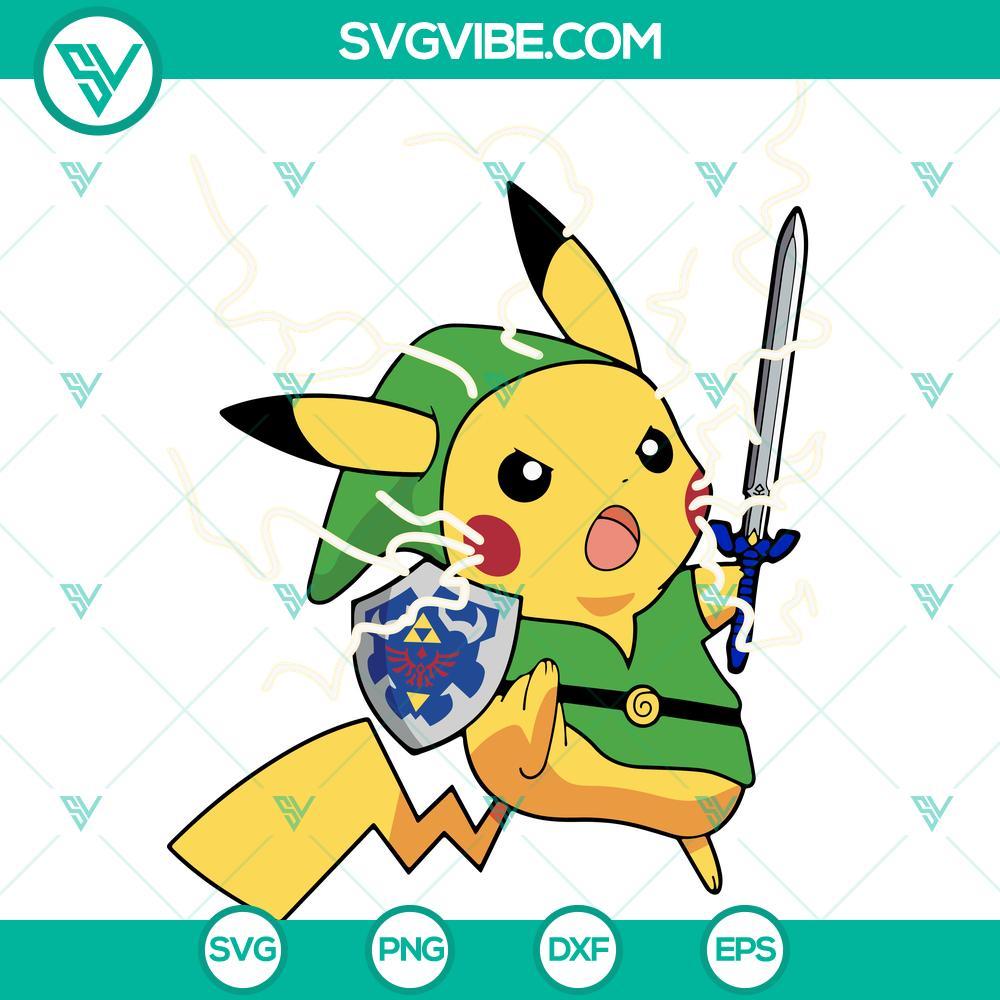 pikachu legend of zelda svg pokemon the legend of pikachu svg png dxf eps mockup