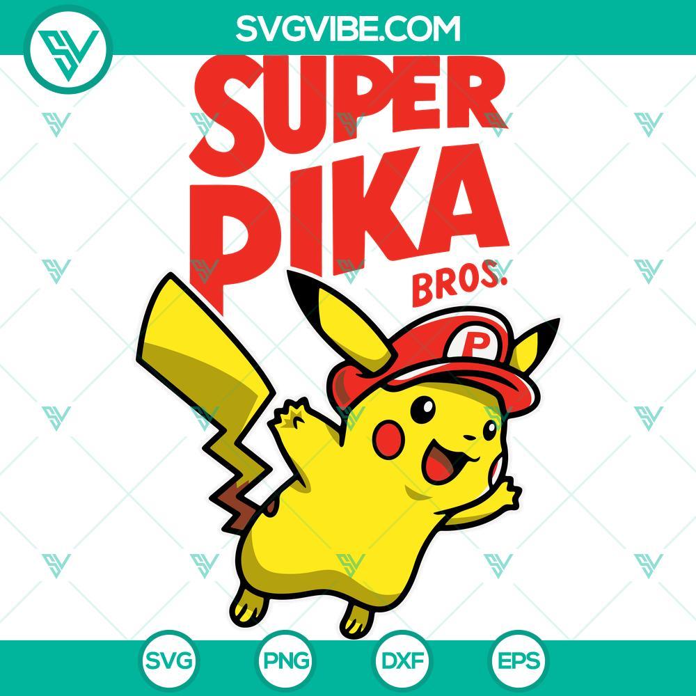 pikachu mario bros svg super pika bros svg png dxf eps mockup