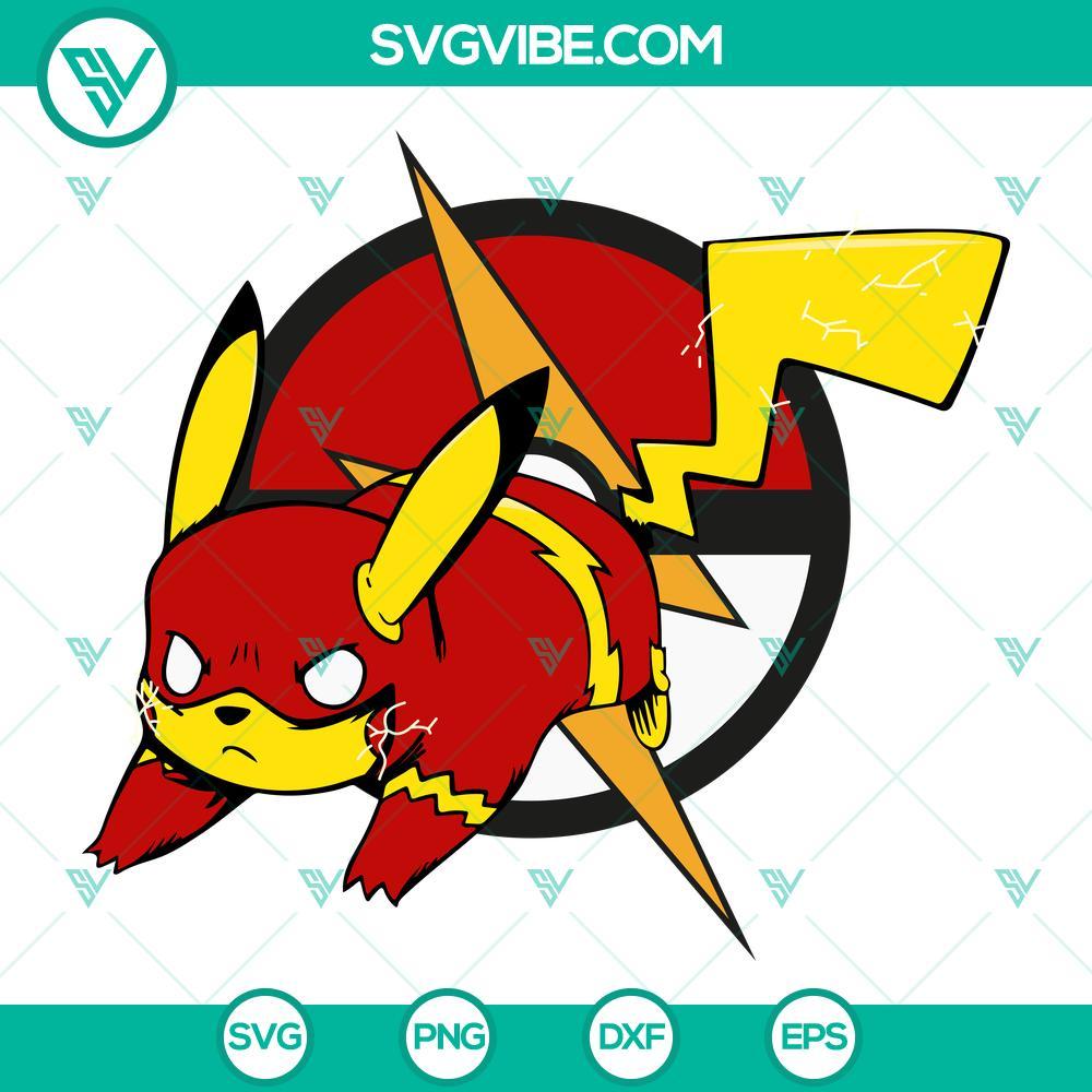 pokemon pikachu flash svg cute pikachu cartoon svg png dxf eps mockup