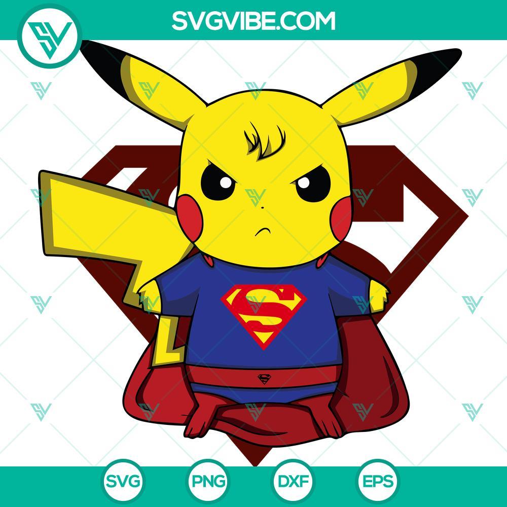 superman pikachu svg pikachu pokemon svg png dxf eps mockup