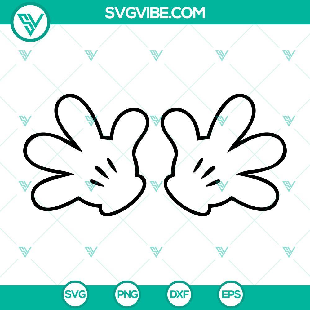 mickey mouse gloves svg mickey mouse hand svg mockup