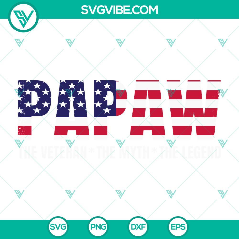 papaw the veteran the myth svg the legend svg father s day gifts svg png cricut file mockup