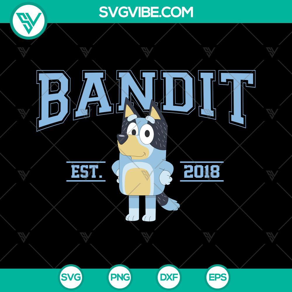 bandit bluey svg bluey cartoon est 2018 svg mockup