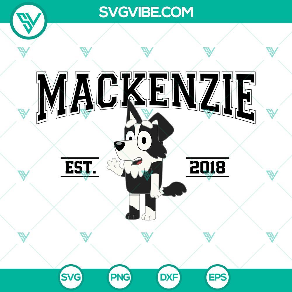 mackenzie bluey svg bluey cartoon est 2018 svg mockup