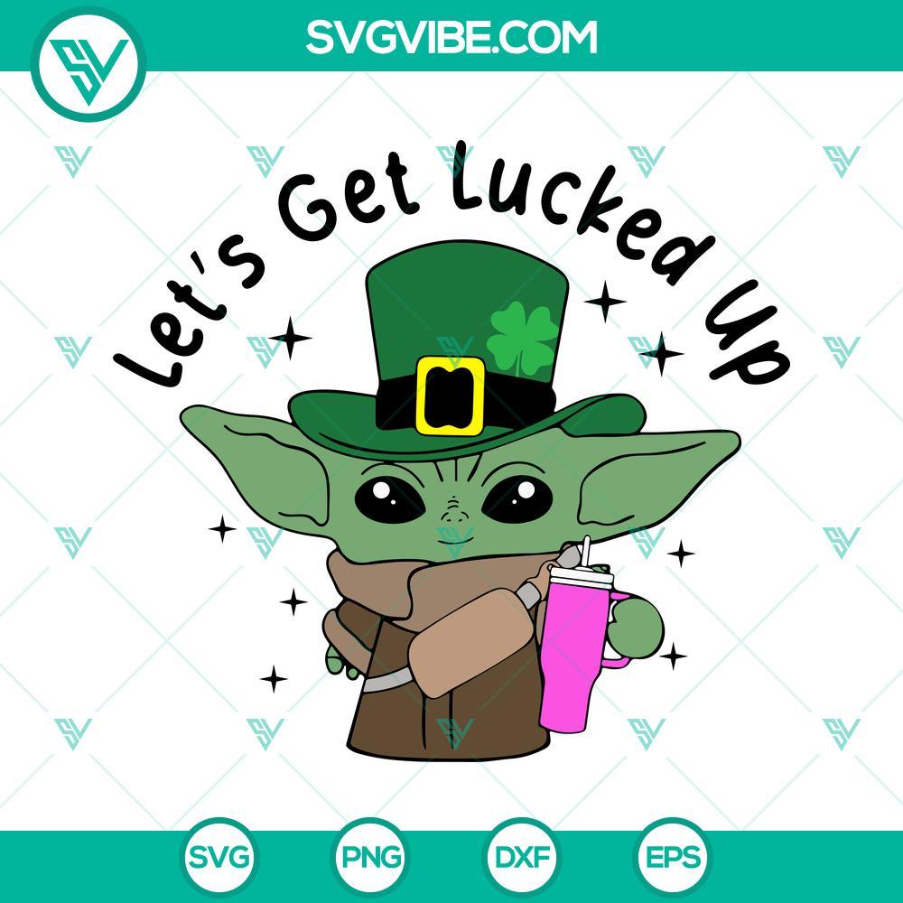 baby yoda tumbler happy st patrick s day svg let s get lucked up yoda svg mockup