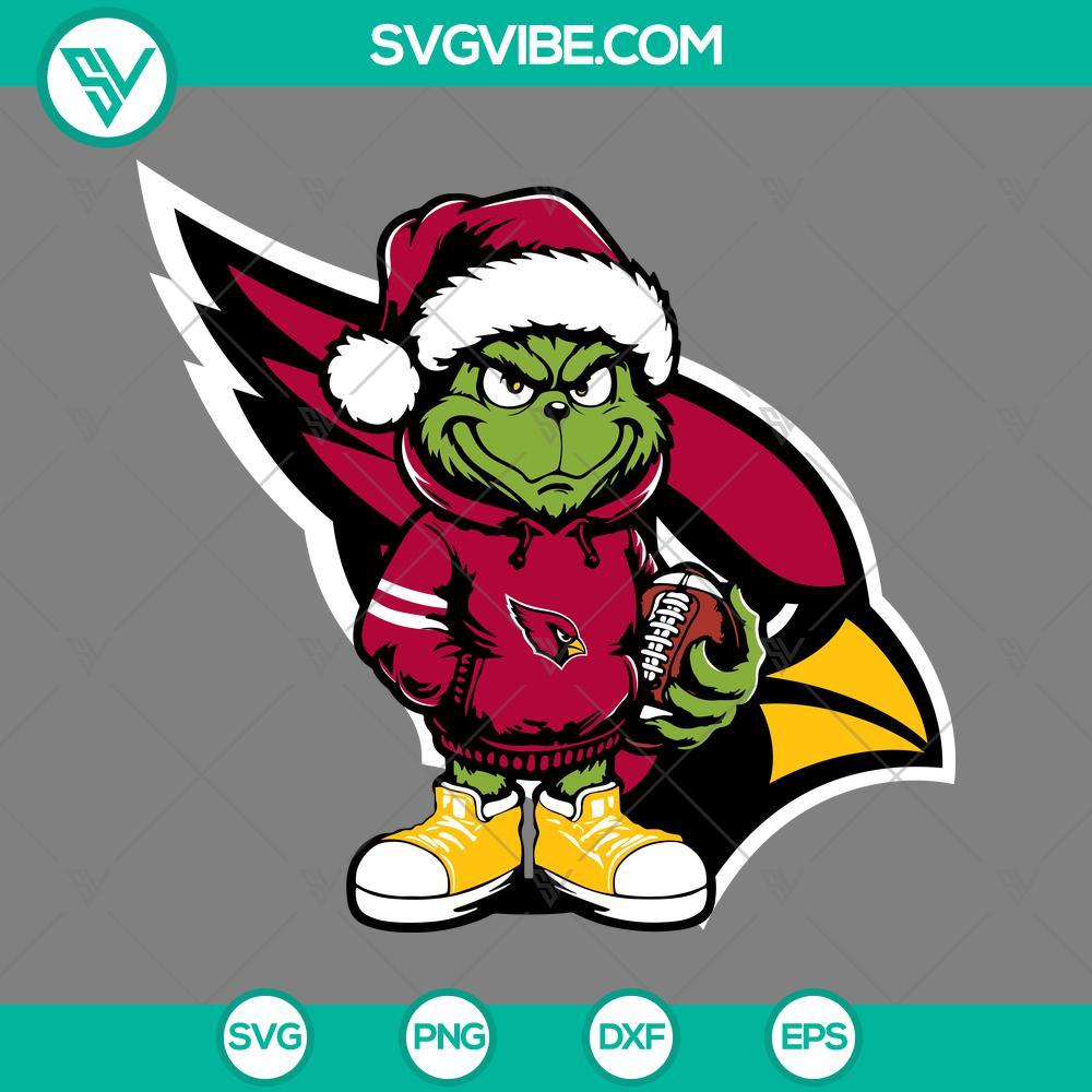 baby grinch arizona cardinals with santa hat svg png eps dxf files mockup