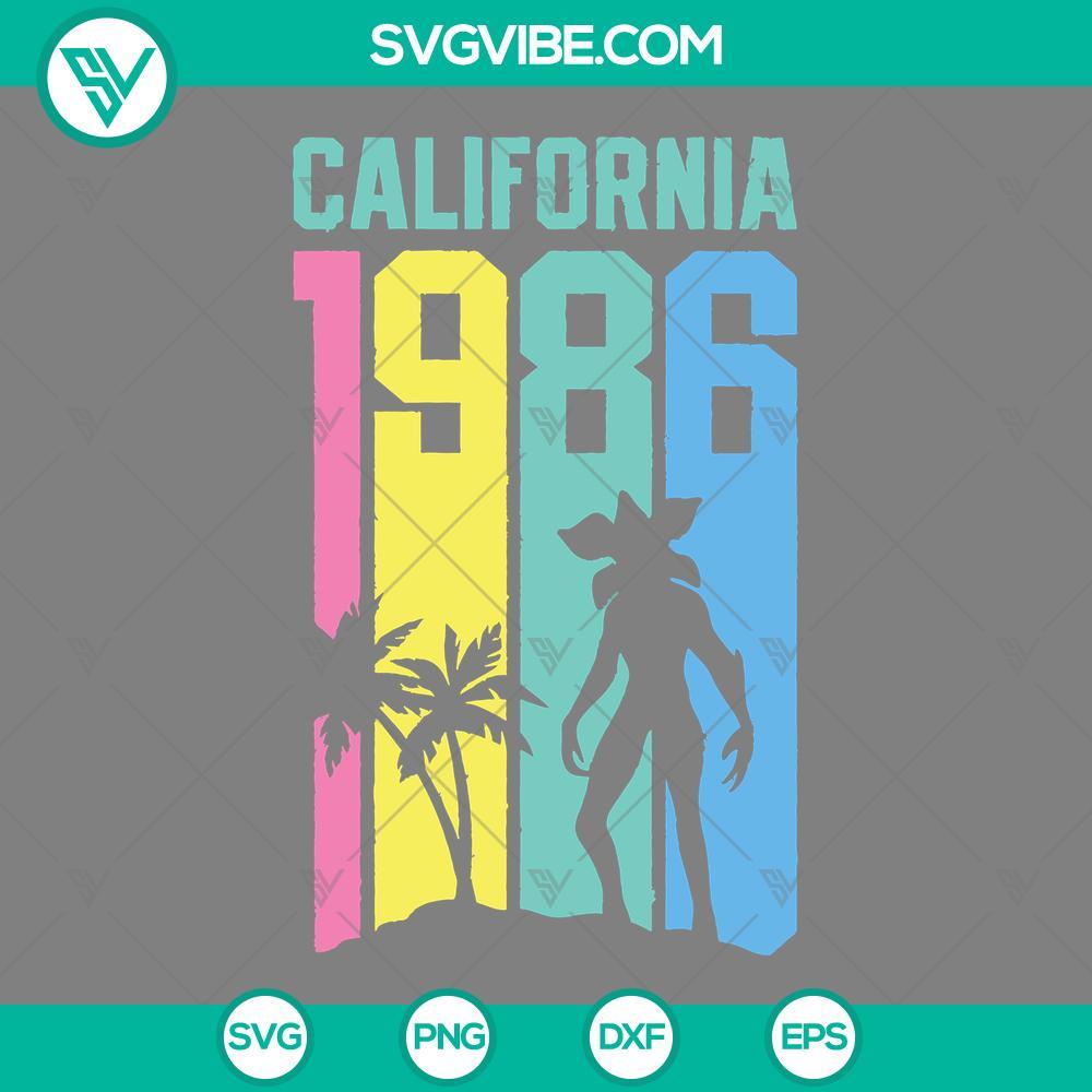 demogorgon california 1986 svg stranger thing svg png eps dxf file mockup